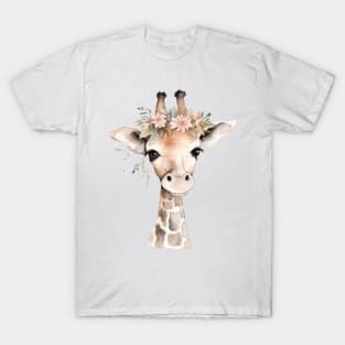 Watercolor baby giraffe T-Shirt